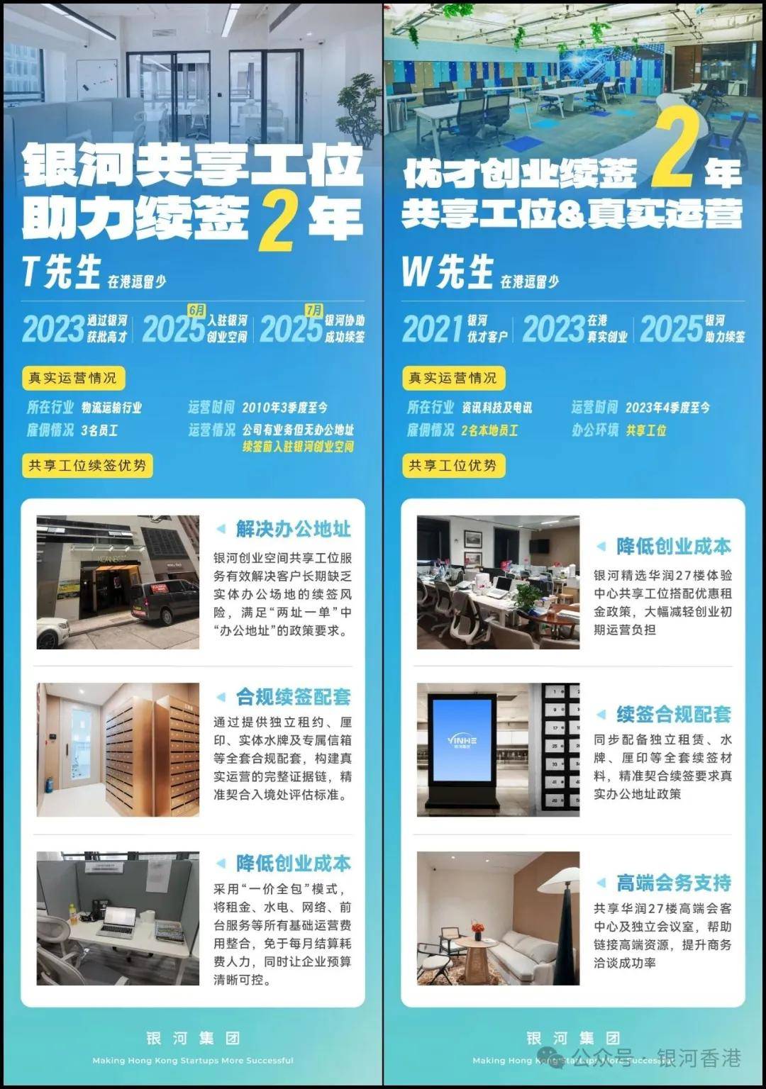 香港高才通创业续签对办公室要求是什么？共享办公室工位能续签吗？银河创业空间有哪些优势？满不满足香港身份续签要求？(图9)